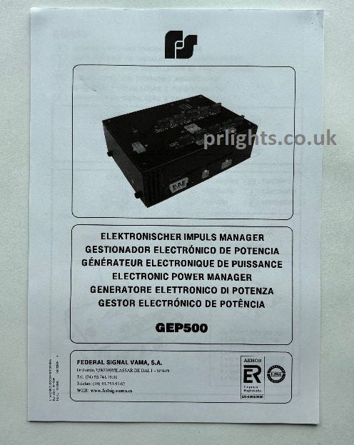 Federal Signal Vama GEP 500 Power Manager 8235582