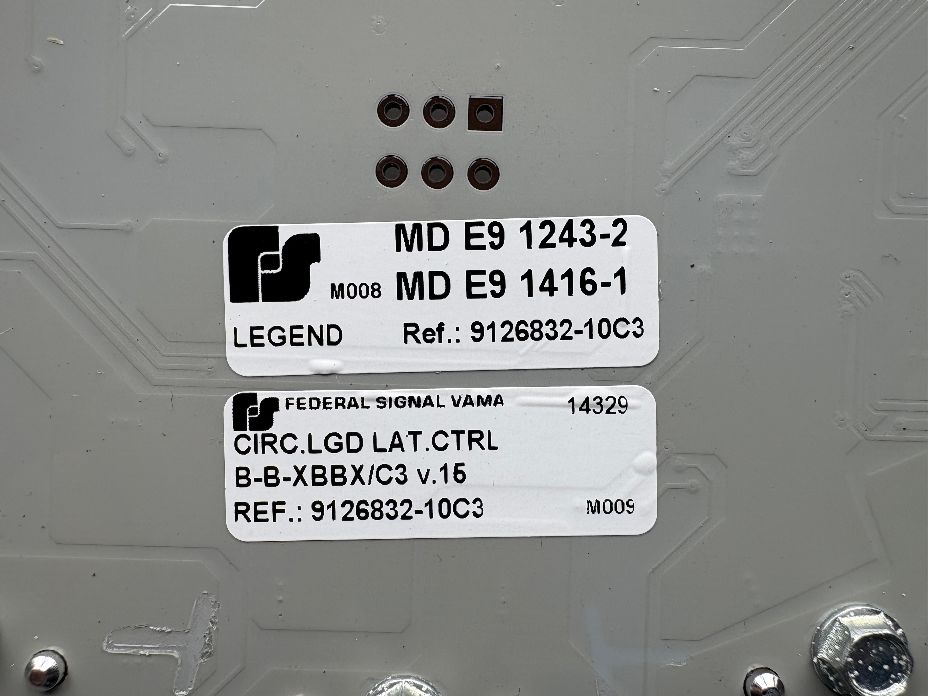 Federal Signal Vama Legend LED Lightbar Circuit Board - End - Control - 9126832