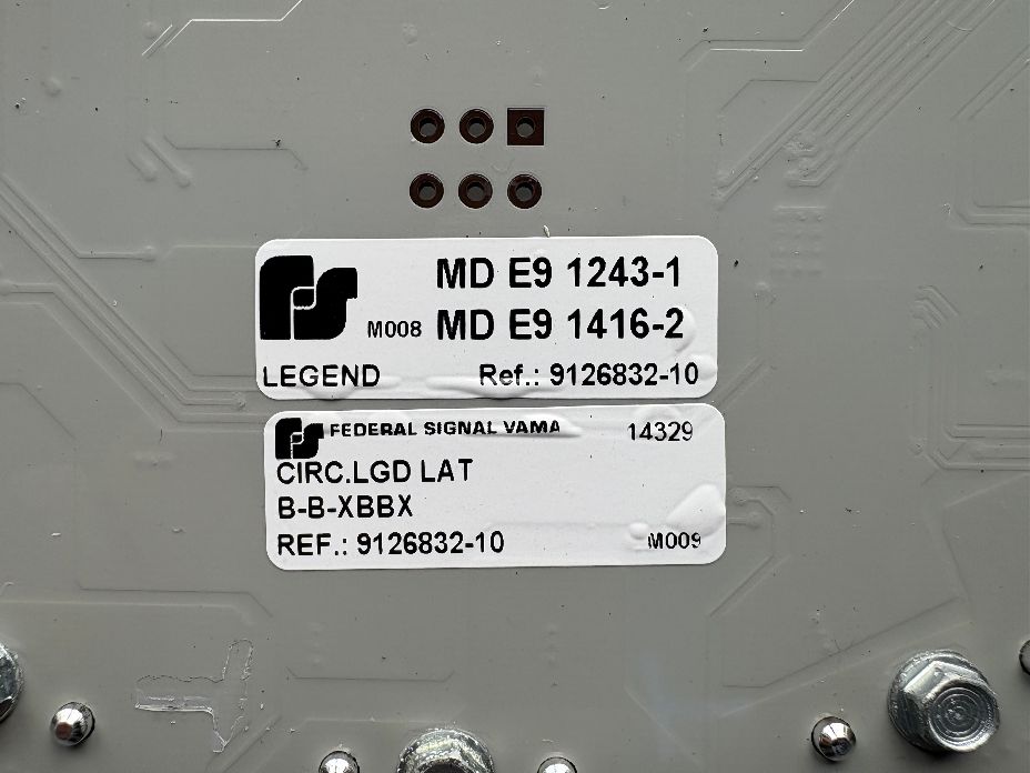 Federal Signal Vama Legend LED Lightbar Circuit Board - End - Slave - 9126832