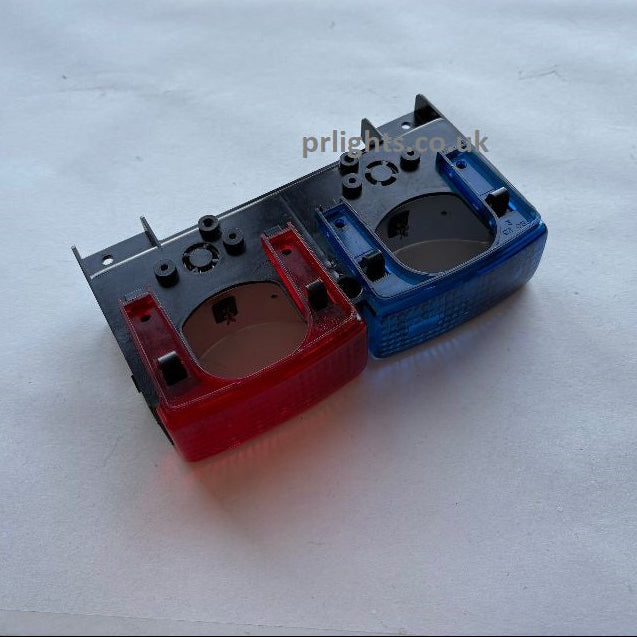 Federal Signal Vista Light Bar Lower Halogen Reflectors Tray - RED / BLUE Filters