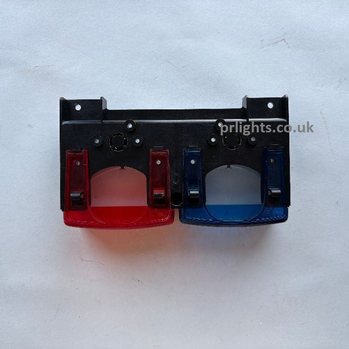 Federal Signal Vista Light Bar Lower Halogen Reflectors Tray - RED / BLUE Filters